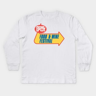 Epcot's Food & Wine Festival Kids Long Sleeve T-Shirt